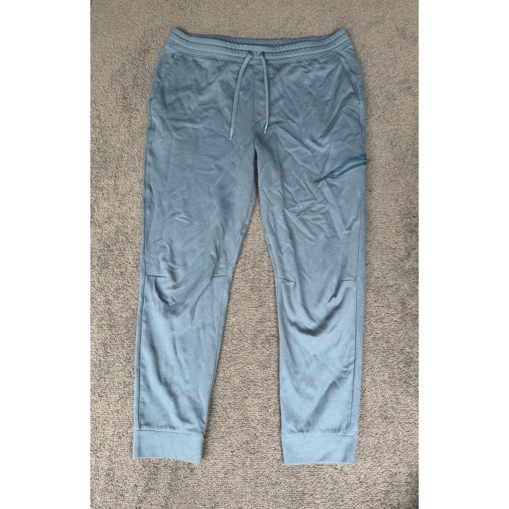 All In Motion Mens Blue Tapered Athletic Jogger Pants Size L Zipper Pocket